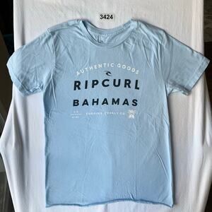 Rip Curl Women Short Sleeve Crewneck T-shirt Size S, Blue, Bahamas